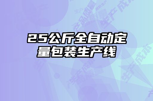 25公斤全自動定量包裝生產線