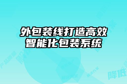 外包裝線打造高效智能化包裝系統